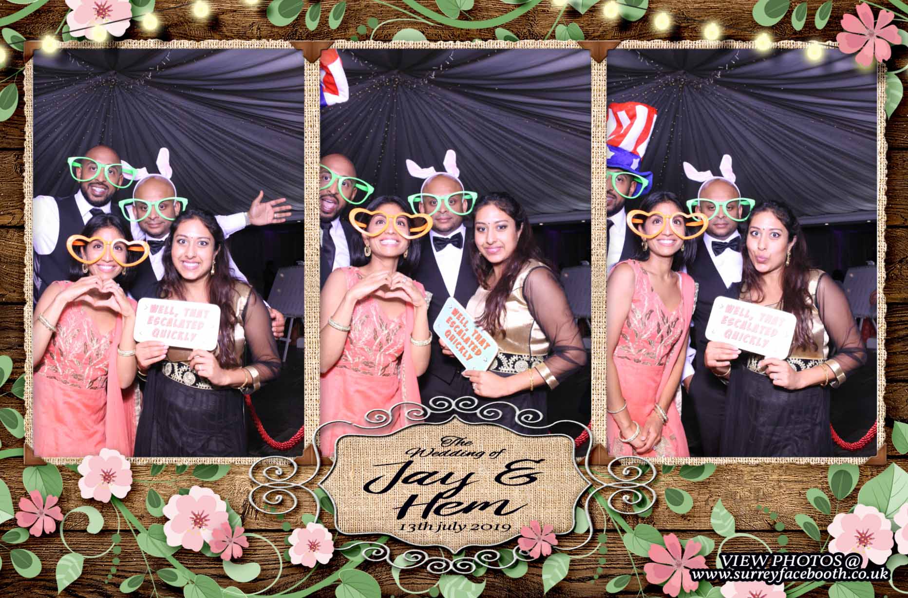 Jay & Hemisha's Wedding | View more photos from the event at galleries.surreyfacebooth.co.uk/u/Surrey-FaceBooth/Jay-Hemishas-Wedding